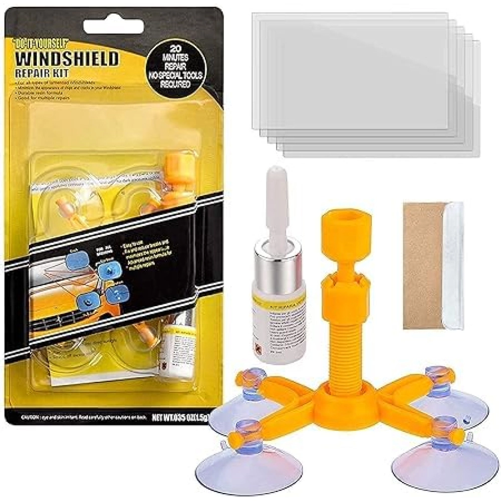 1 PC Car Windshield Repair Kit Windshield Repair Kit，Auto Glass Repair Kit for Fix Chip Scratch, Bulls-Eye, Star-Shaped and Half-Moon Crack