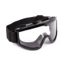 Adult Motorbike Motocross ATV/Dirt Bike Racing Transparent Goggles with Adjustable Strap - BLACK