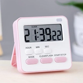 Digital Kitchen Timer & Stopwatch - Large Digit Countdown, Loud Alarm, Magnetic Back Stand Ideal for Cooking, Baking Stop Watch Timer for Study Table Accessories for Students