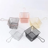 Metal Iron Mesh Strainer Fry Basket Kitchen Colander Sifter Black S