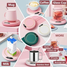 USB Electric Beverage Tea Water Milk Warmer for Coffee Beverage Milk Tea and Hot Chocolate Coffee Mug Warmer Beverage Cup Warmer Coaster with Auto Shut Off Electric Coffee Insulation Pad