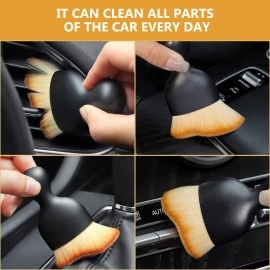 2 pcs Combo Interior Cleaning Brush Multipurpose Car Interior AC Vent Dashboard Dust Dirt Cleaner Cleaning Brush for Car Interior PC Laptop Keyboard Cleaning Brush (2 Brush Set)