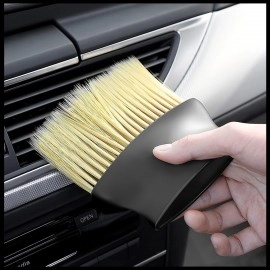 2 pcs Combo Interior Cleaning Brush Multipurpose Car Interior AC Vent Dashboard Dust Dirt Cleaner Cleaning Brush for Car Interior PC Laptop Keyboard Cleaning Brush (2 Brush Set)