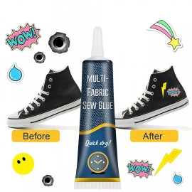 Quick Dry Fabric Glue Stitch Liquid Sewing No Sew Glue Fast Tack Bonding Repair Clothes Ultra-stick for Clothing Permanent Waterproof