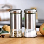 Seasoning Spice Bottle | Salt/Pepper/Cumin Powder Masala Storage Dispenser | Perfect for Kitchen/Dining Table/Restaurant | Seasoning Spices Sprinkler Bottle (Pack of 1,Multicolor)(200ml) (1)