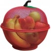 Apple Shape Net Fruits & Vegetables Basket for Kitchen, Fruit Basket with Net Cover, Fruit and Vegetable Stand Basket, Fruit Net Cover (RED)