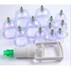 Massage Cans Cups Chinese Vacuum Cupping Kit Pull Out Vacuum Apparatus Therapy Relax Massagers (Clear, Transparent) - Pack of 12Pcs