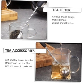 New Twisting Tea Infuser Stainless Steel Tea Infusers for Loose Tea Green Tea Infuser Green Tea Filter Stainless Steel Tea Infuser Steel Infuser (Black)