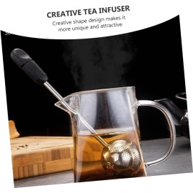 New Twisting Tea Infuser Stainless Steel Tea Infusers for Loose Tea Green Tea Infuser Green Tea Filter Stainless Steel Tea Infuser Steel Infuser (Black)