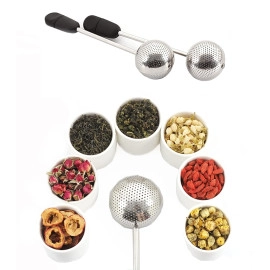 New Twisting Tea Infuser Stainless Steel Tea Infusers for Loose Tea Green Tea Infuser Green Tea Filter Stainless Steel Tea Infuser Steel Infuser (Black)