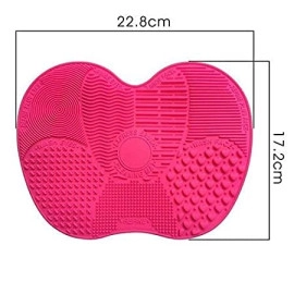 Silicone Makeup Brush Cleaning Mat, Makeup Brush Cleaner, Cosmetic Spa Brush Cleaning Mat Portable Washing Tool Scrubber with Suction Cup