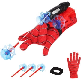 Spider Web Shooters Toy for Kids Fans, Hero Launcher Wrist Toy Set,Cosplay Launcher Bracers Accessories,Sticky Wall Soft Bomb Funny Children's Educational Toys, Multicolor