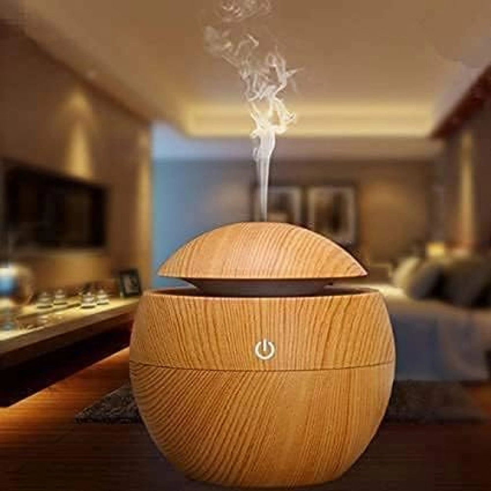 Wooden Cool Mist Humidifiers Essential Oil Diffuser Aroma Air Humidifier with Colorful Change for Car, Office, Babies, humidifiers for Home, air humidifier for Room