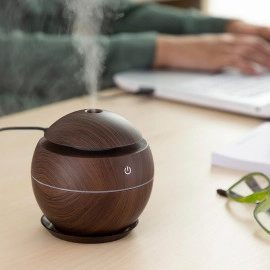 Wooden Cool Mist Humidifiers Essential Oil Diffuser Aroma Air Humidifier with Colorful Change for Car, Office, Babies, humidifiers for Home, air humidifier for Room