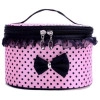 Bow Storage Bag-Cosmetics Organizer/Toiletry Bag & Bow Tie Dot Women Multifunction Travel Makeup Case Pouch Toiletry Organizer