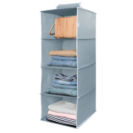 Hanging Storage Wardrobe/Closet Storage Organizer 4 Layer, Non-Woven Fabric, Paper Board 30 X30 X 80