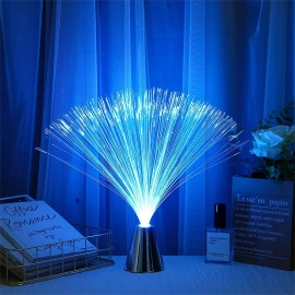 Beautiful Romantic LED Fiber Optic Nightlight Lamp Color Changing USB Optical Fiber Lamp Ice Fiber Lamp with USB Cable - Calming Mood Night Light (multi color)