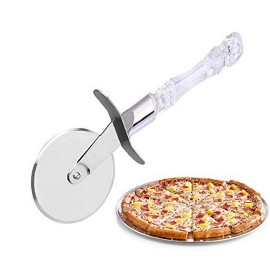 3 IN 1 Stainless Steel Cake Cutting Knife Cake Server & Pizza Cutter Set | Ergonomic Designed Premium Bake-Ware | Spatula with Grip for Cake Icing Pastry Decorating | Bakery Tool (1-Pcs)