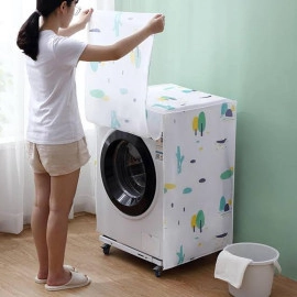 Waterproof Washing Machine Cover | Thick & Full Cover | Dust-Proof & Washable | Easy Installation | Printed Design (Multicolor)