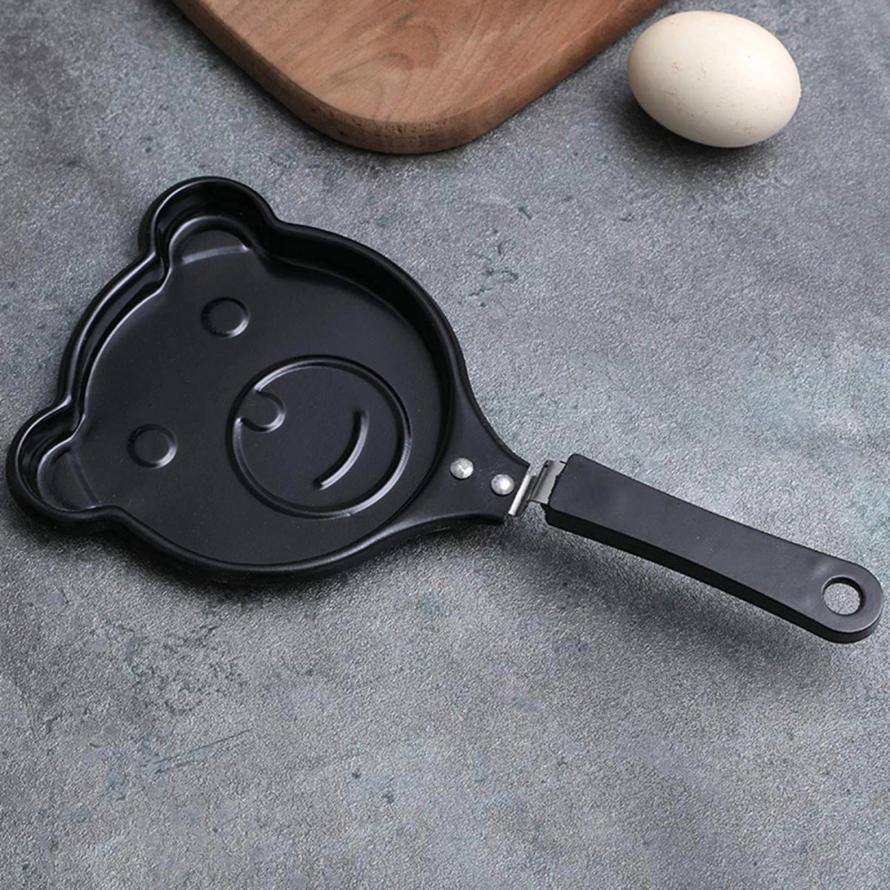 Mini Non-Stick Omelets Fry Pan/Breakfast Egg Frying Pan/All Kinds Cooking Pan with Soft Touch Handle (Induction and Gas Stove Compatible) Black - 1 Pcs (Design May Vary)