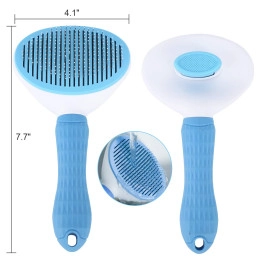 Self Cleaning Slicker Brush, Pet Grooming Shedding Brush for Dogs and Cats - Easy to Remove Loose Undercoat, Pet Massaging Tool Suitable for Pets with Long or Short Hair color may vary