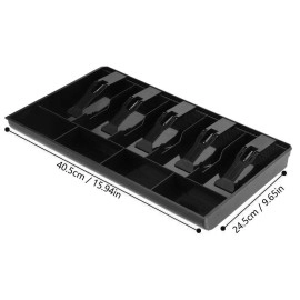 Cash Tray Plastic (9 compartment, Black)