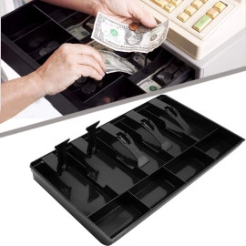 Cash Tray Plastic (9 compartment, Black)