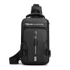 Sling Bag For Men Shoulder Crossbody Backpack Waterproof Gadget Organizer Chest Bag For Travel Messenger Bag Anti-Theft Side Chest Bag With USB Charging Port & External Mobile Zipper Pocket.