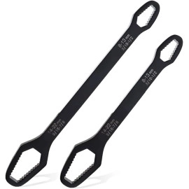 2PCS Universal Torx Wrench Set, Double-Ended Self-Tightening Adjustable Torx Spanner Wrench Tools for Various Screws and Nuts (3-17mm) & (8-22mm) Total Length