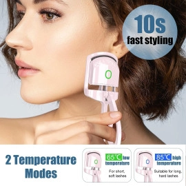 Electric Heated Eyelash Curlers for Women Girls. USB Heated Lash Curler with 2 Heating Modes,Long-Lasting Heated Eyelash Curler for Natural Lashes Handheld Eyelash Curlers -24H Natural Curl