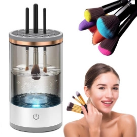 Electric Makeup Brush Cleaner,USB Automatic Cosmetic Brush Cleaner,Upgraded Electric Makeup Brush Cleaner for All Size Beauty Makeup Brushes,Auto-Rotating Brush Cleaner Deep Cleaning (A2)