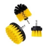 3 Pcs Drill Brush Attachment Set for Bathroom Tiles Cleaning Universal Drill Brushes Power Scrubber for Grouting Floor Car Rim Cleaner Bathtub Easy Cleaner Bathroom Accessories (It's Yellow)