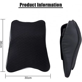 Car Seat Headrest Neck Rest Cushion, Car Neck Pillow Durable 100% Pure Memory Foam Neck Pillow with Breathable Removable Cover, Comfortable Ergonomic & Neck Pain Relief（14.17x11.8x3.9 in）