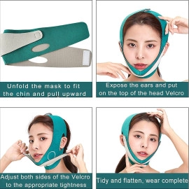 Face slimming Mask for Chin Breathable Face Lifting Belt v shape Face Slimming Belt for Women Anti Double Chin Belts bandage Skin Care Ultra-thin Strap Band Anti Wrinkle Mask