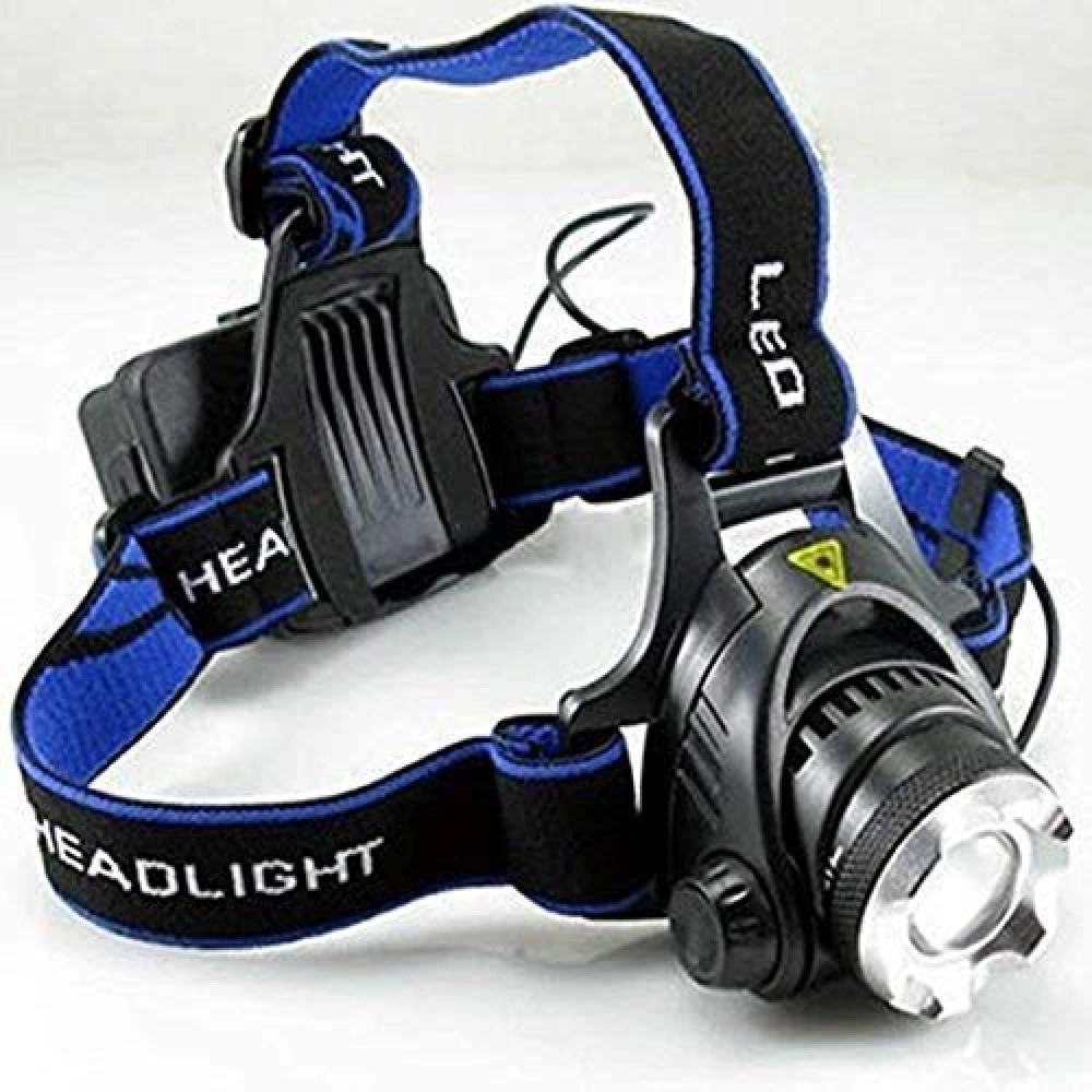 High Power Long Range LED Zoom Head Lamp Head Light Atomic Beam Rechargeable Head Torch Water Resistant for Camping/Cycling/Caving and More