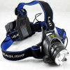 High Power Long Range LED Zoom Head Lamp Head Light Atomic Beam Rechargeable Head Torch Water Resistant for Camping/Cycling/Caving and More