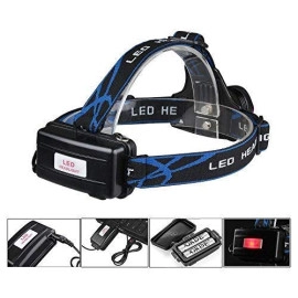 High Power Long Range LED Zoom Head Lamp Head Light Atomic Beam Rechargeable Head Torch Water Resistant for Camping/Cycling/Caving and More