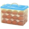 Abs Plastic Pearl Three Layer 36 Grid Rectangular Egg Storage Container Storage Box Double Layer 36 Grid Egg Storage Box Plastic 36 Egg Holder Box