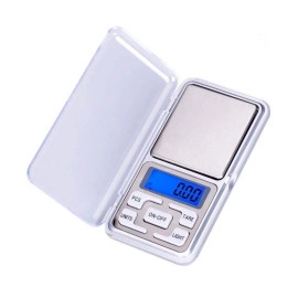 Mini Pocket Weight Scale Digital Jewellery/Chem/Kitchen Small Weighing Machine With Auto Calibration, Tare Full Capacity, Operational Temp 10-30 Degree ( 200 /0.01 G), Silver