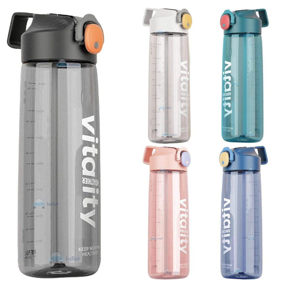 Tritan Sports Water Bottle - BPA Free Drinking Bottle, Leakproof Gym Bottle, Unbreakable Water Bottle, Ideal for Office, Sports, School, Gym, Yoga, Travelling (760 ML) (Random Color)