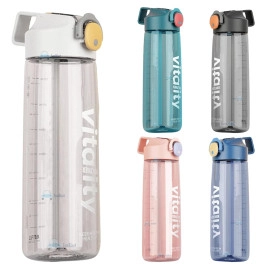 Tritan Sports Water Bottle - BPA Free Drinking Bottle, Leakproof Gym Bottle, Unbreakable Water Bottle, Ideal for Office, Sports, School, Gym, Yoga, Travelling (760 ML) (Random Color)