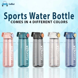 Tritan Sports Water Bottle - BPA Free Drinking Bottle, Leakproof Gym Bottle, Unbreakable Water Bottle, Ideal for Office, Sports, School, Gym, Yoga, Travelling (760 ML) (Random Color)