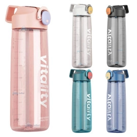 Tritan Sports Water Bottle - BPA Free Drinking Bottle, Leakproof Gym Bottle, Unbreakable Water Bottle, Ideal for Office, Sports, School, Gym, Yoga, Travelling (760 ML) (Random Color)