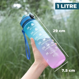 Motivation Water Bottle - Gym Bottle Motivational Water Bottle Sipper Bottle For Adults With Time Measurement Water bottle for office,Water bottle for gym 1000ML (Multicolor Pack of 1)