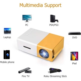 Mini-Projector-Portable-STAR-Movie-Projector-Smart-Home-Projector-Neat-Projector-for-iOS-Android-Windows-PS5-Laptop-TV-Stick-Compatible-with-HDMI-USB-Audio-TF-Card-AV-and-Remote-Control