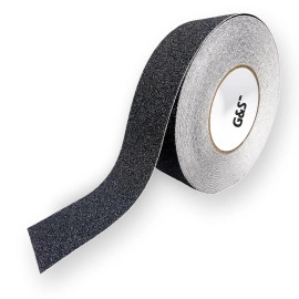 50 mm-Anti Slip Tape I Anti Skid Tape For Wooden, Marble, Metal, Granite, Cemented and Epoxy floor, PVC floor & Staircase, Ramps, Indoor and Outdoor -(Black) (10 Meters)