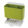 Slimline Caddy Tower Kitchen Sink Organizer Sponge Holder Dishwasher-Safe (Green)