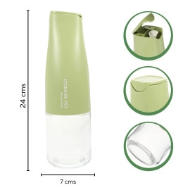 Oil Dispenser Bottle, Oil & Vinegar Dispenser Glass Bottle with Gravity Automatic Opening & Closing Bottle, Drip Free Spout Oil Dispenser Bottle for Kitchen 500 ml