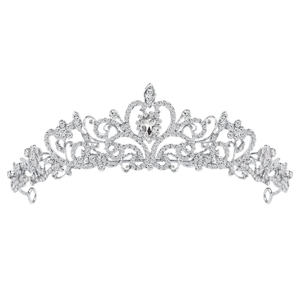 Queen Crown of Silver Crystal Tiara Crowns for Bridal Women Girls Wreath Headpiece Princess Elegant Crown Bridal Wedding Prom Birthday Party Headbands for Women Hair Accessories.