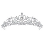 Queen Crown of Silver Crystal Tiara Crowns for Bridal Women Girls Wreath Headpiece Princess Elegant Crown Bridal Wedding Prom Birthday Party Headbands for Women Hair Accessories.